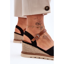 Sandales Compensées Daim Léger Noir Celine le noir 5