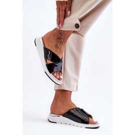 Chaussons Compensés Bas Laqués S.Barski AL22469 Noir 2