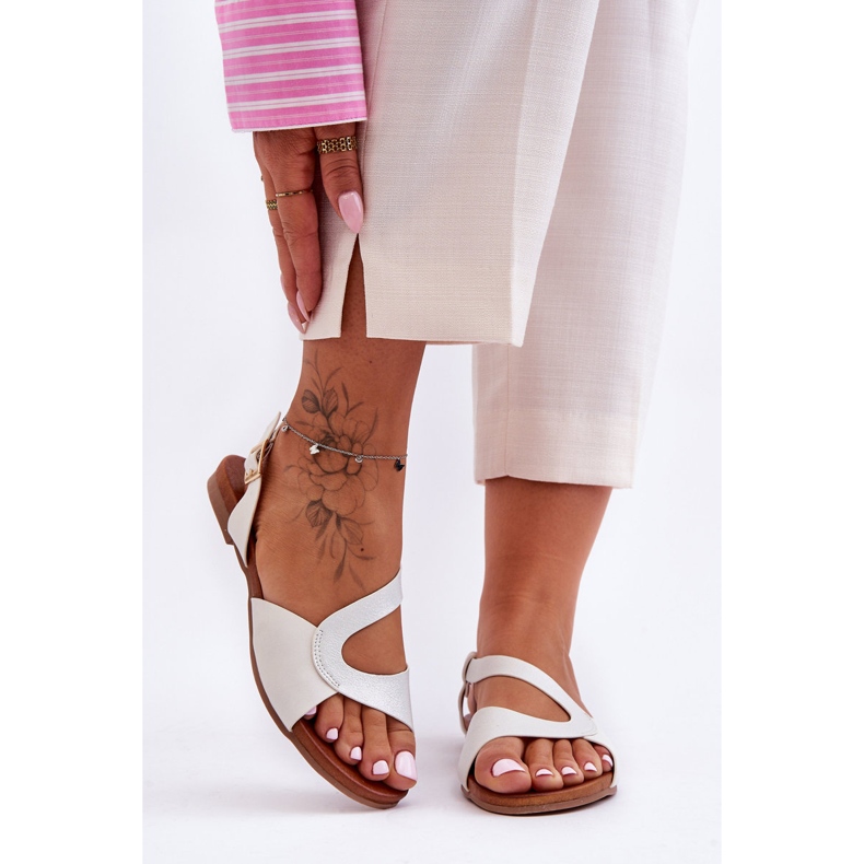 Sandales Plates Femme S.Barski 541-22 Argent 2