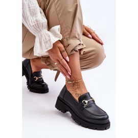 PS1 Mocassins à plateforme classiques pour femmes Black Miracle le noir 5