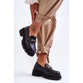PS1 Mocassins à plateforme classiques pour femmes Black Miracle le noir 3