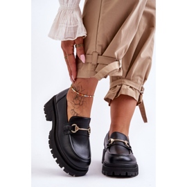 PS1 Mocassins à plateforme classiques pour femmes Black Miracle le noir 7
