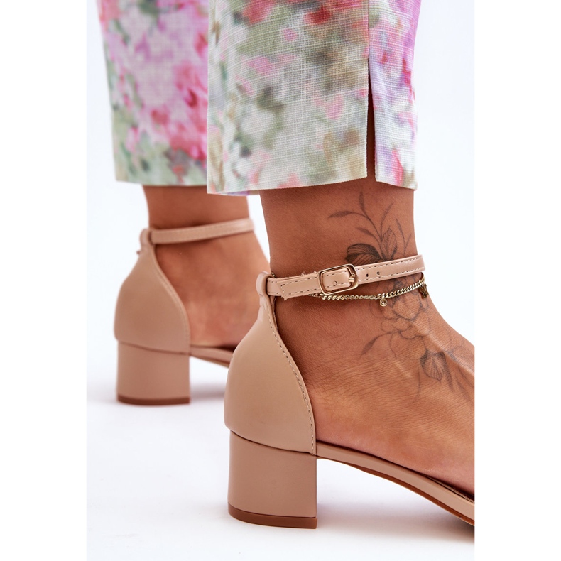 Sandales à Talons Cuir Beige Uni Inspire Me! 2