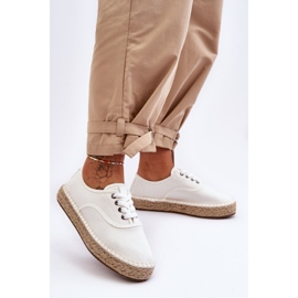 Espadrilles Big Star LL274833 Baskets à Lacets Blanc blanche 1