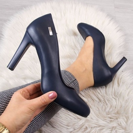 Escarpins sur le poteau Sergio Leone W SK3M bleu marine 1