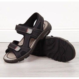 Sandales confortables à scratch Rieker M R447 noir le noir 1