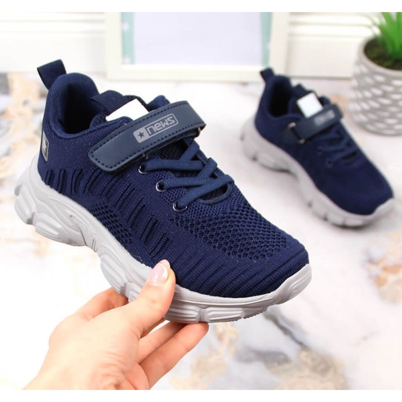 Chaussures de sport sur la plate-forme News Jr EVE395 bleu marine 1