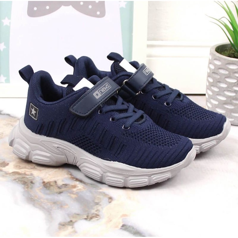 Chaussures de sport sur la plate-forme News Jr EVE395 bleu marine 2