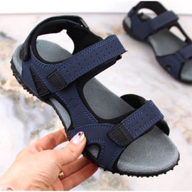 American Club W AM929B sandales de sport bleu marine avec velcro 1 American Club W AM929B sandales de sport bleu marine avec velcro 1