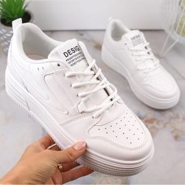 Vinceza W JAN231 chaussures de sport à plateforme blanc blanche 1