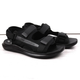 Sandales de sport velcro News M 23MN02-5801 noir le noir 1