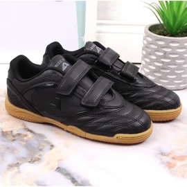 News American Club Jr. AM913 chaussures d'intérieur noires avec velcro le noir 2