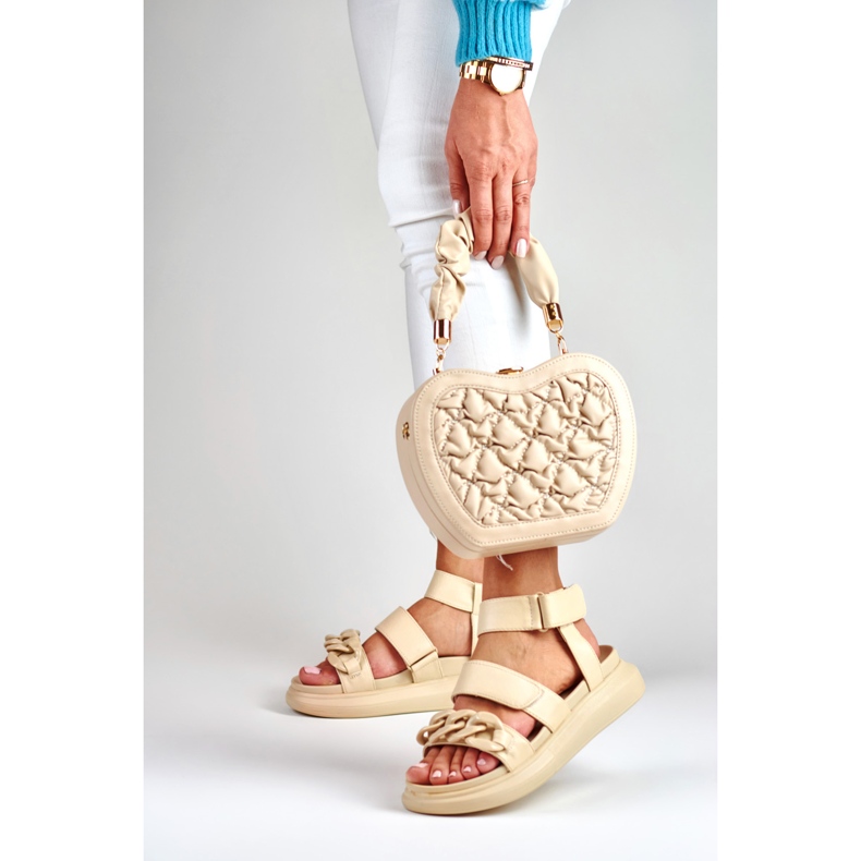 La.Fi Sandales beiges avec chaîne 2