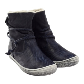 American Club Bottes d'hiver bleu marine avec fermeture éclair American 16183 4