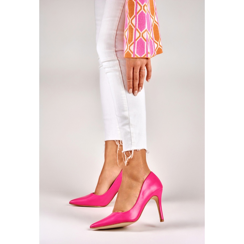 Talons roses en éco-cuir 2 Talons roses en éco-cuir 2