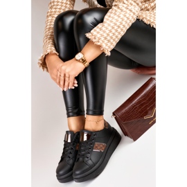 Chaussures de sport noires à la mode pour femmes 1