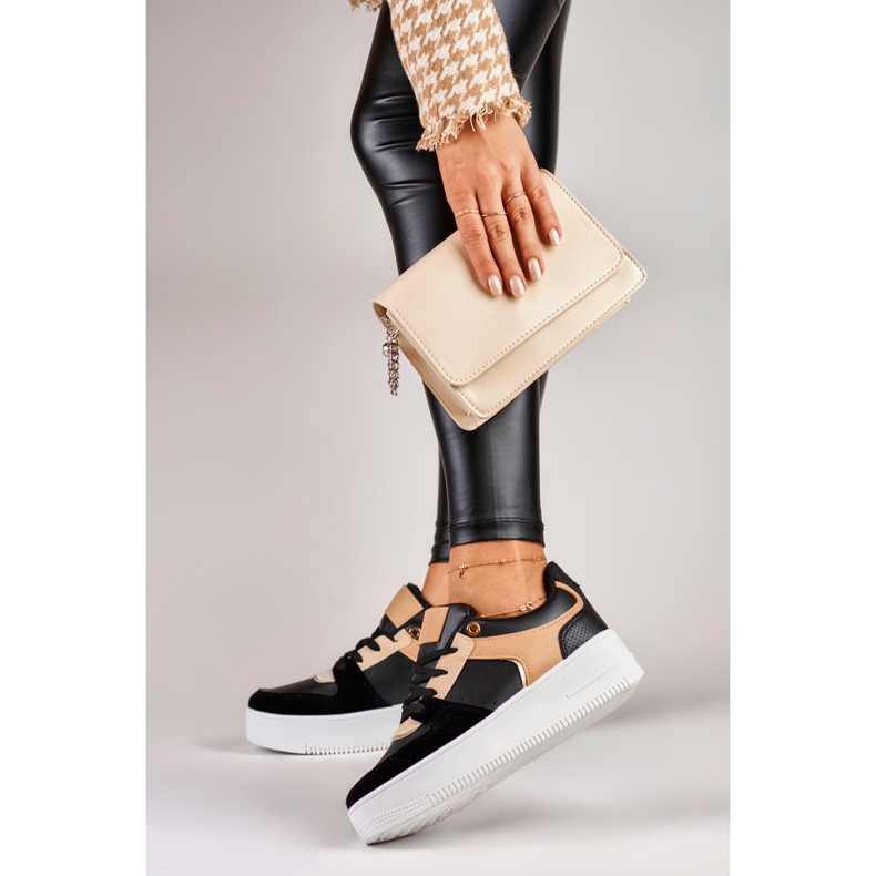 Chaussures de sport noires à la mode pour femmes le noir 2