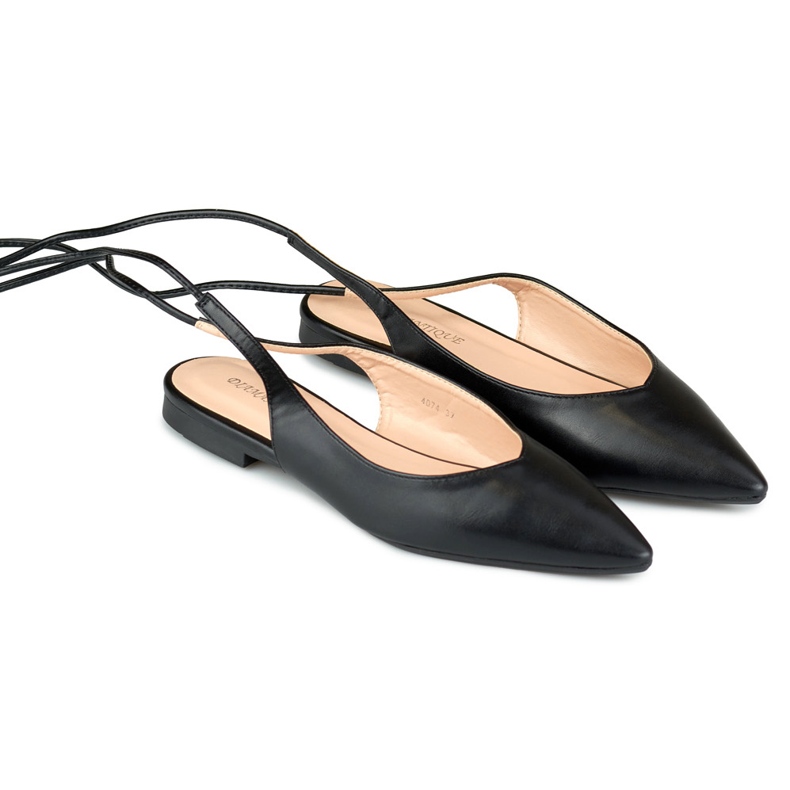 Ballerines nouées noires 2