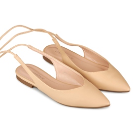 Ballerines nouées beiges 1