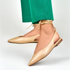 Ballerines nouées beiges 3