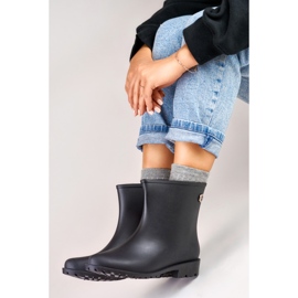 Bottes en caoutchouc pour femmes noires mates au-dessus de la cheville 1