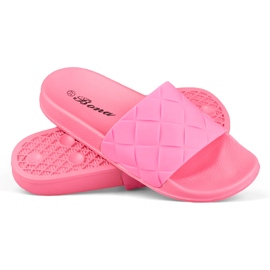 Chaussons femme classiques fuchsia rose 1