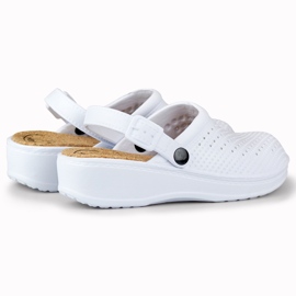 Chaussons femme confortables avec doigts recouverts blanche 1