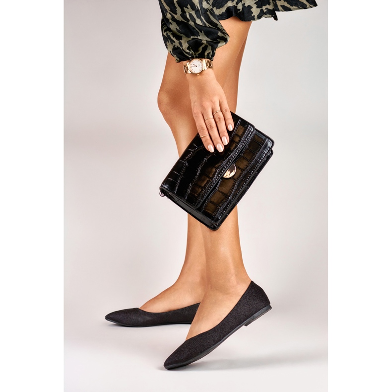 Ballerines classiques brillantes noires le noir 1