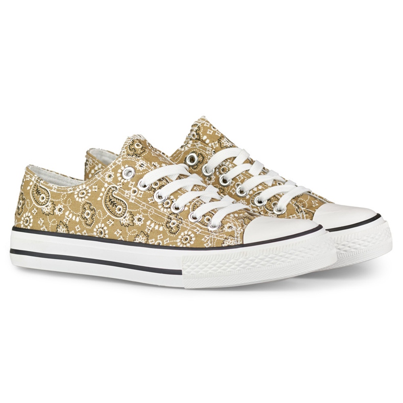 Baskets bandana basses beiges 1 Baskets bandana basses beiges 1