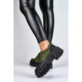 Chaussures vert foncé en éco-cuir 2
