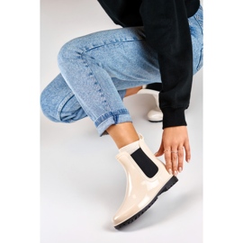 Bottes en caoutchouc beiges classiques pour femmes 4