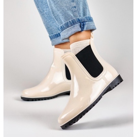 Bottes en caoutchouc beiges classiques pour femmes 6