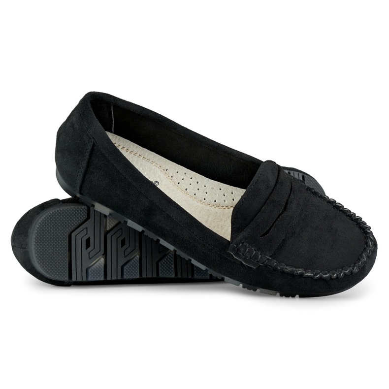 Mocassins noirs pour femmes confortables le noir 1
