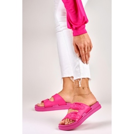 Pantoufles confortables roses en caoutchouc pour femmes 2