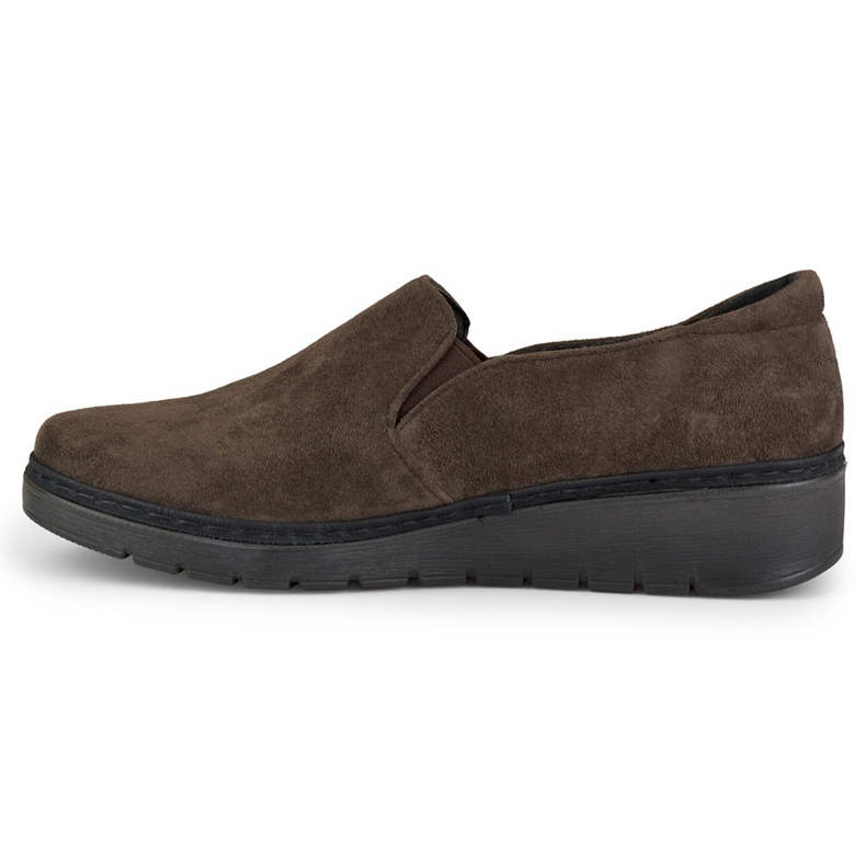 Chaussures confortables en daim marron pour femme brun 1