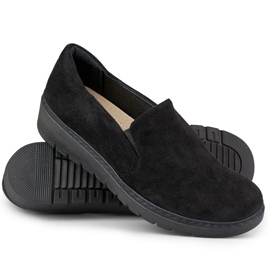 Chaussures noires en daim confortables pour femmes le noir 4