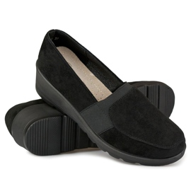 Chaussures confortables pour femmes avec élastique le noir 4