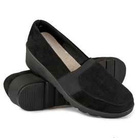 Chaussures confortables pour femmes avec élastique le noir 1