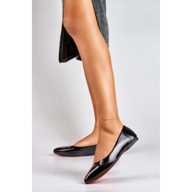 Ballerines femme laquées noires le noir 2