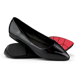 Ballerines femme laquées noires le noir 1