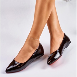 Ballerines femme laquées noires le noir 5