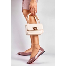 Ballerines femme laquées violettes 4