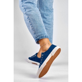 Baskets basses marine bleu 2