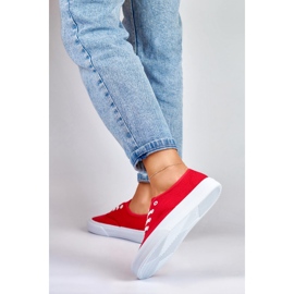 Baskets rouges femme 2