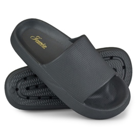 Pantoufles confortables pour femmes noires en mousse le noir 1