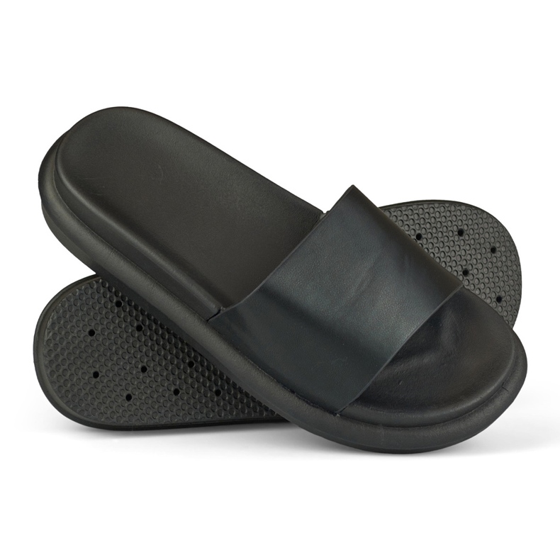 Pantoufles confortables pour femmes noires classiques 1