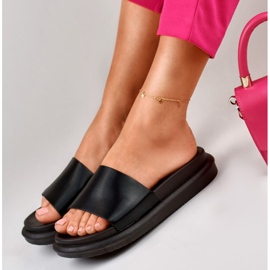 Pantoufles confortables pour femmes noires classiques le noir 5