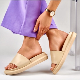 Pantoufles confortables pour femmes beiges classiques 6