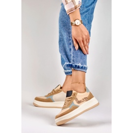 Baskets femme Lara beiges 3