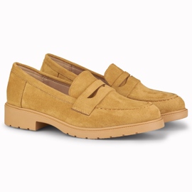 Chaussures femme en daim caramel brun 5